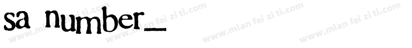 sa number字体转换